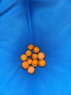 Marbles Not See Through Colored Brown With Swirls BlackGreenBlue NWOTS 11InStock